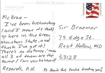 postcard back